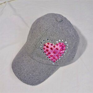 Embellished Baseball Cap Upcycled Wool Blend Hat  NWOT